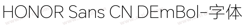HONOR Sans CN DEmBol字体转换